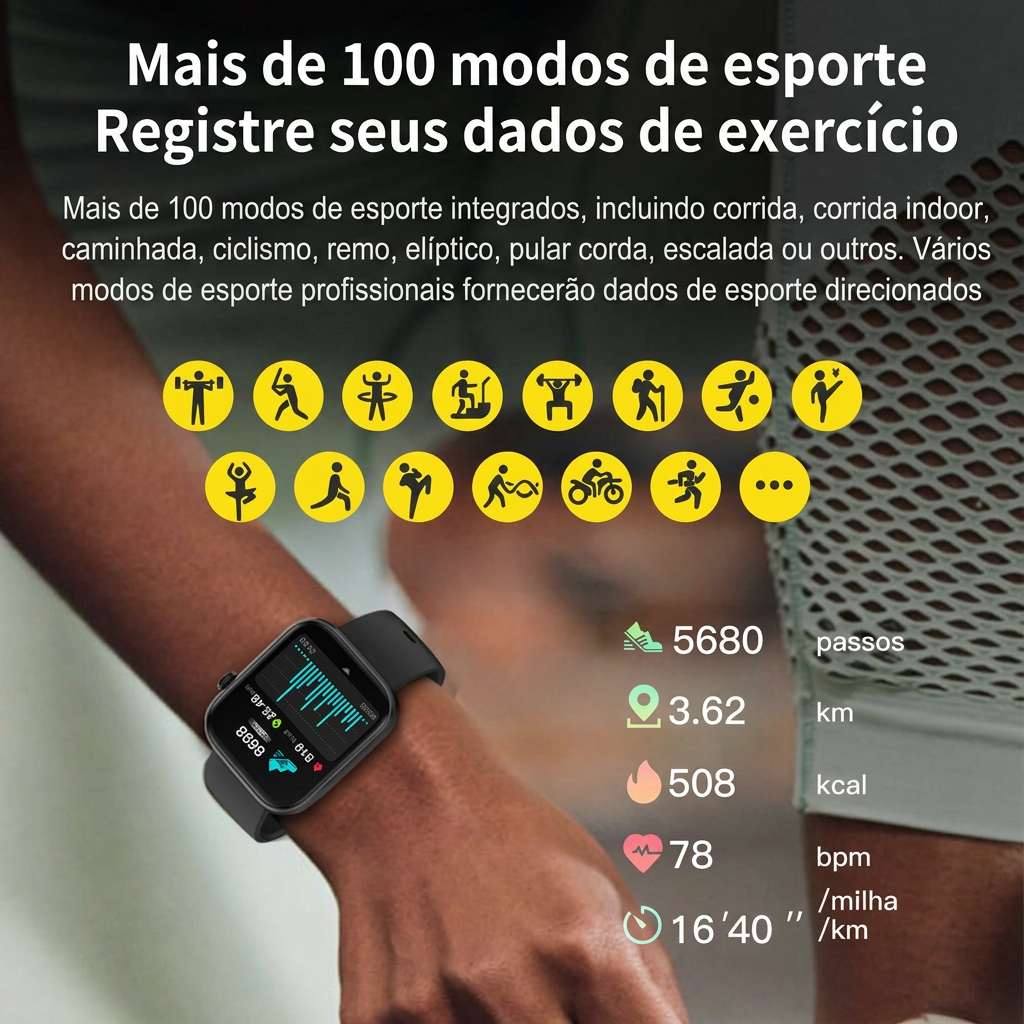 COLMI P71 Smartwatch | Chamada por Voz | Monitoramento de Saúde | IP68 À Prova d'Água | Notificações Inteligentes