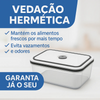 Conjunto de 4 Potes Herméticos com Vedação Perfeita | Kit Organização de Cozinha e Despensa. plástico resistente, livres de BPA
