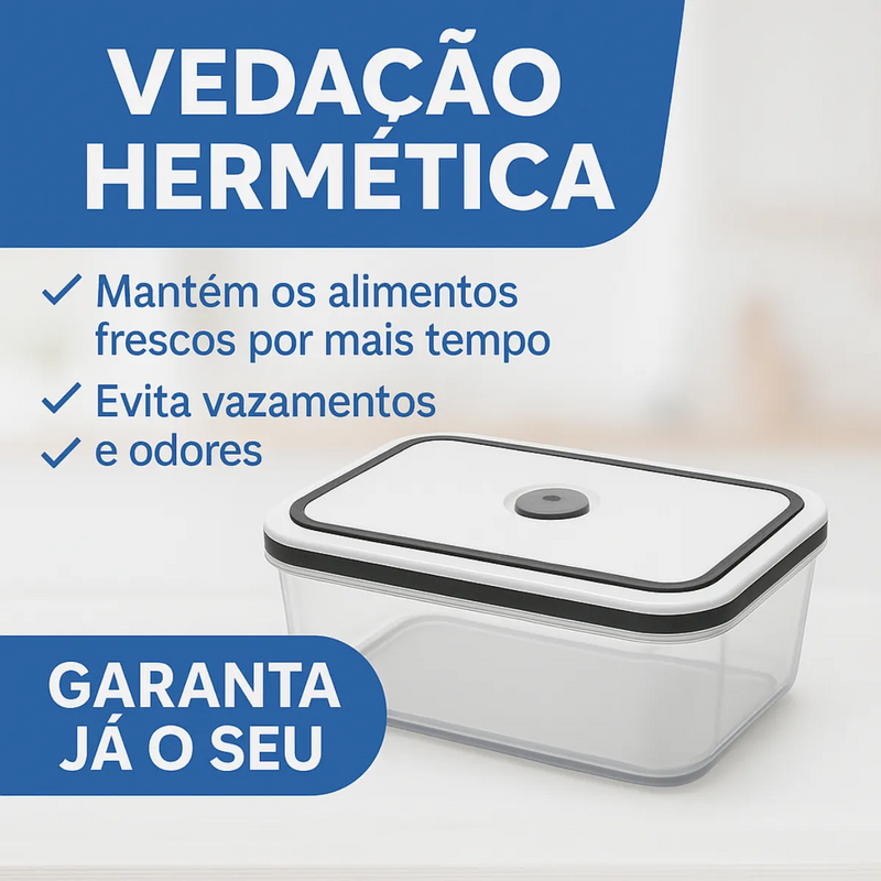 Conjunto de 4 Potes Herméticos com Vedação Perfeita | Kit Organização de Cozinha e Despensa. plástico resistente, livres de BPA