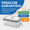 Conjunto de 4 Potes Herméticos com Vedação Perfeita | Kit Organização de Cozinha e Despensa. plástico resistente, livres de BPA