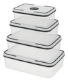 Conjunto de 4 Potes Herméticos com Vedação Perfeita | Kit Organização de Cozinha e Despensa. plástico resistente, livres de BPA