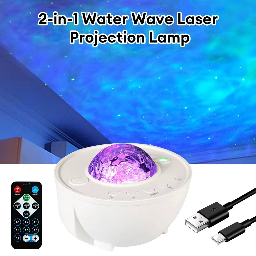 Abajur Projetor Aurora Diamante Com Caixa de Som Embutida - Faça seu Próprio Projetor de Luz em Casa!