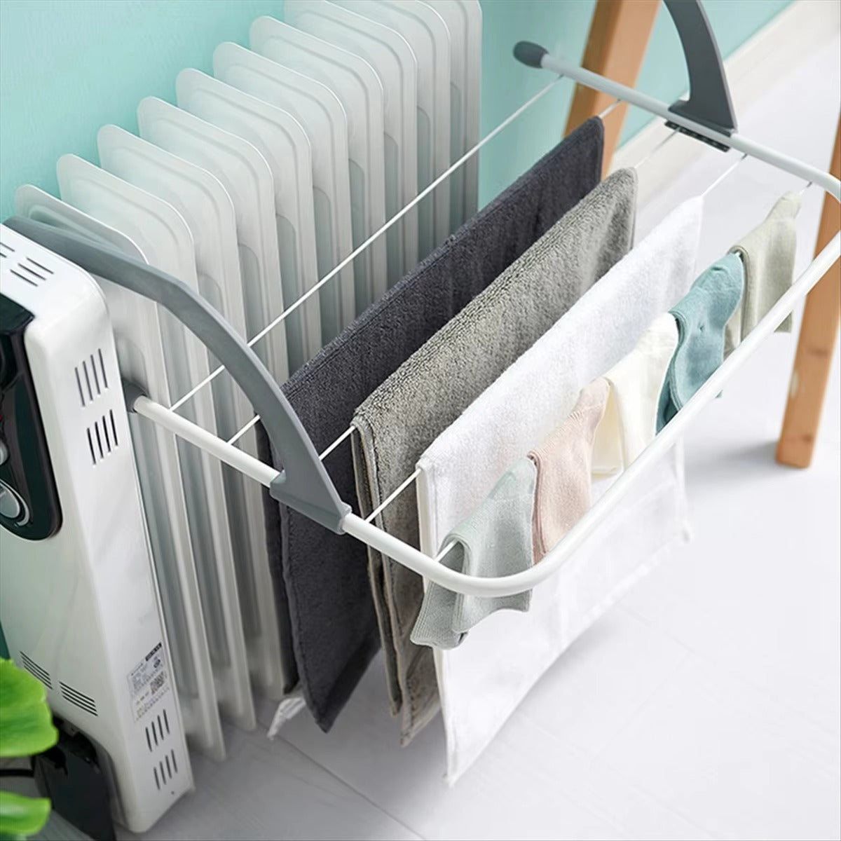 Varal Portátil Portas Janela Seca Roupa Apartamento Prático