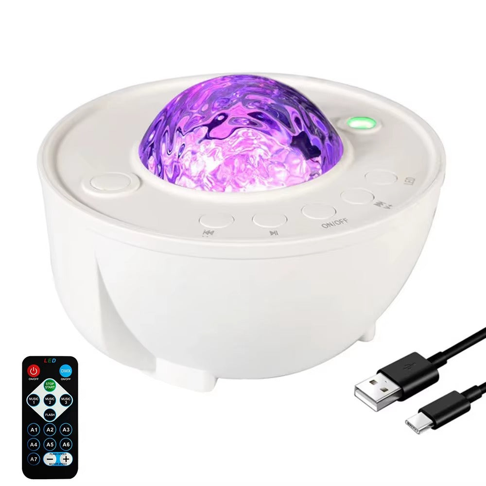 Abajur Projetor Aurora Diamante Com Caixa de Som Embutida - Faça seu Próprio Projetor de Luz em Casa!