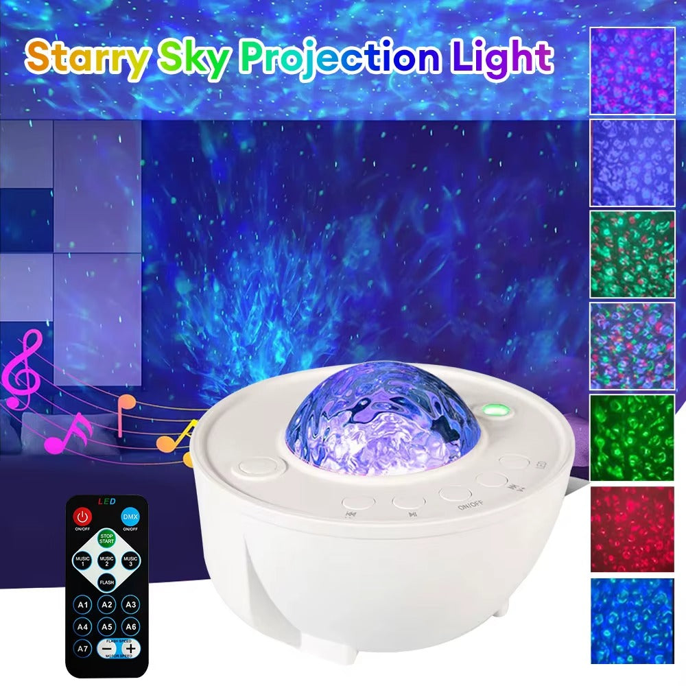 Abajur Projetor Aurora Diamante Com Caixa de Som Embutida - Faça seu Próprio Projetor de Luz em Casa!